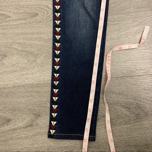 Driftwood Marilyn Boho Embroidered Skinny Jeans 24 - Picture 8 of 8